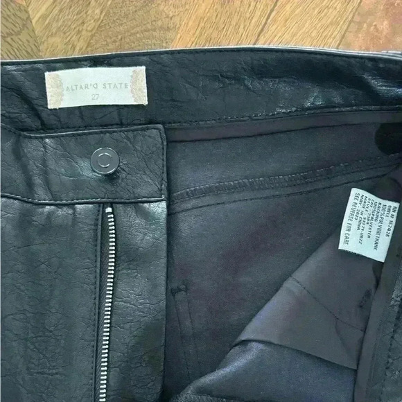 Altar’d State faux leather black pants size 27 - Picture 7 of 12